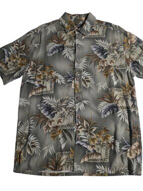 Boca Classics Hawaiian Shirt Rayon Palm Trees Button Up Short Sleeve Medium